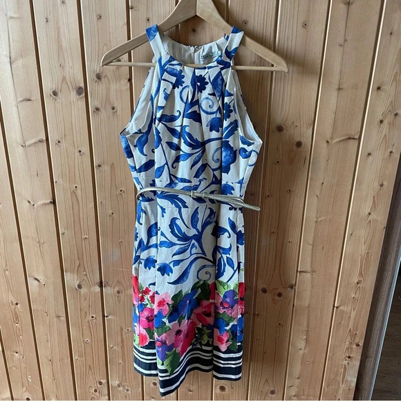 Eliza J floral fit and flare dress size 6 - Picture 1 of 8
